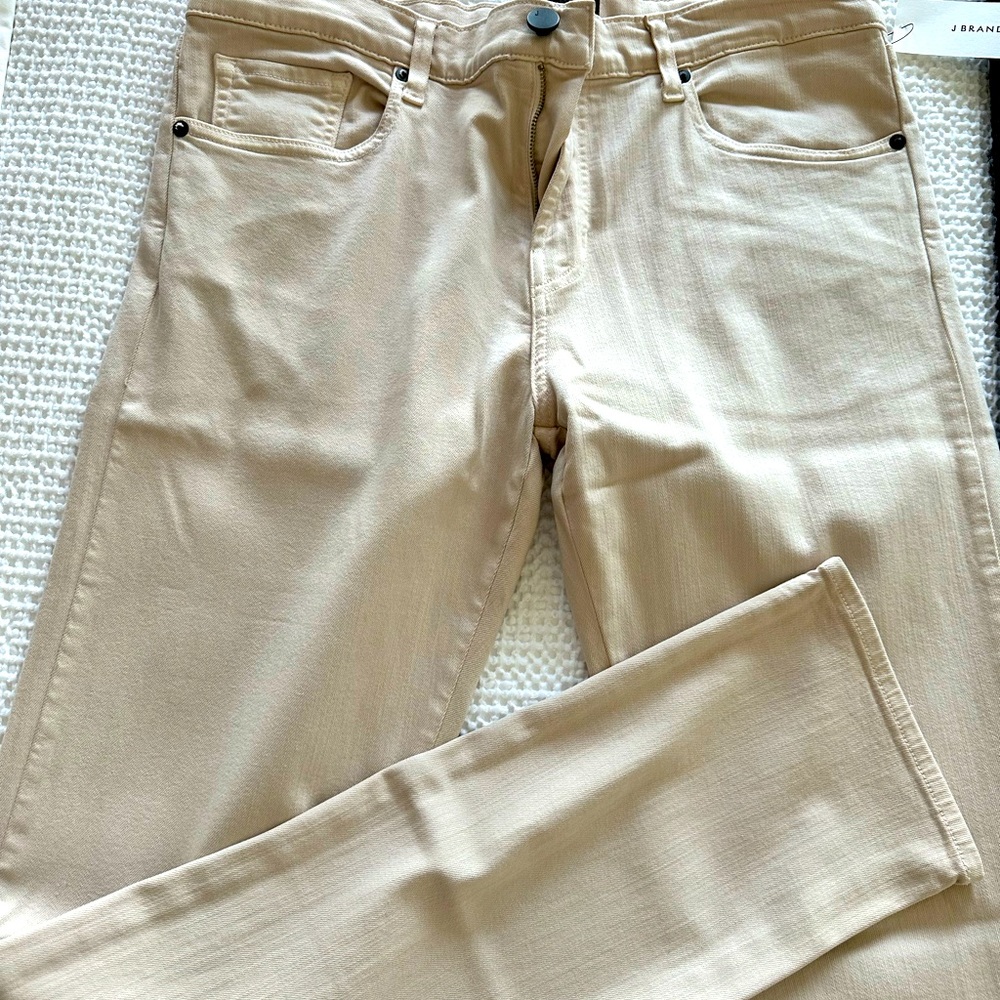 J Brand Tyler Slim fit Cream Stretch Jeans, Mens